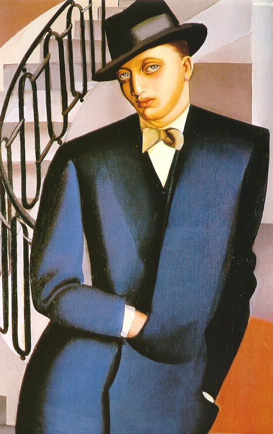 Tamara de Lempicka The Marquis DAfflitto on a Staircase